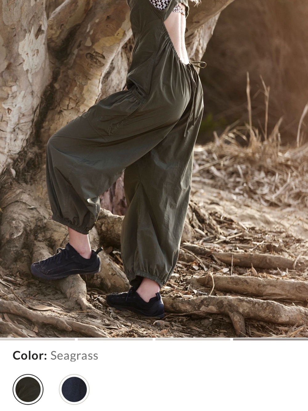 Free People Seagrass Olive Green Utility Jumpsuit Romper